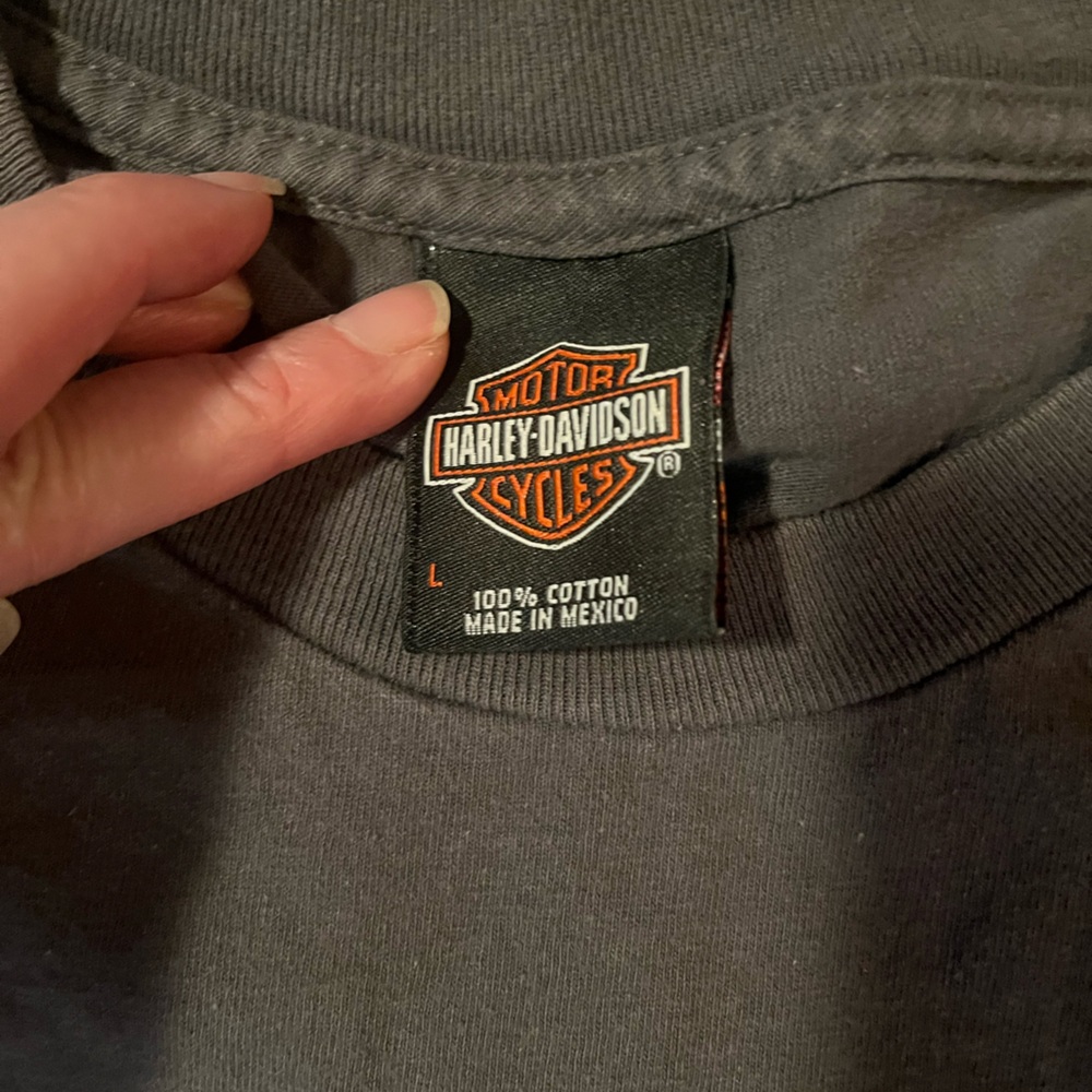 Harley-Davidson Gray T-Shirt Authentic Vintage Biker Tee VNT - Picture 3 of 4